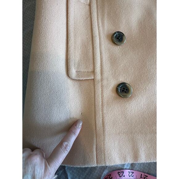 J Crew Wool Double Breasted Harbor Peacoat Jacket Size 8 Blush Pink 17849 - Picture 12 of 15